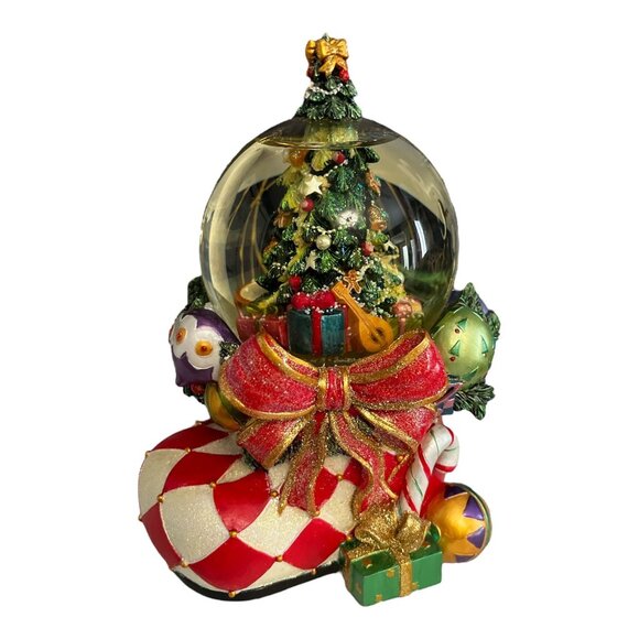 Christopher Radko Harlequin Stocking Musical Snowglobe – 2006 – O Tannenbaum – W - Picture 4 of 9